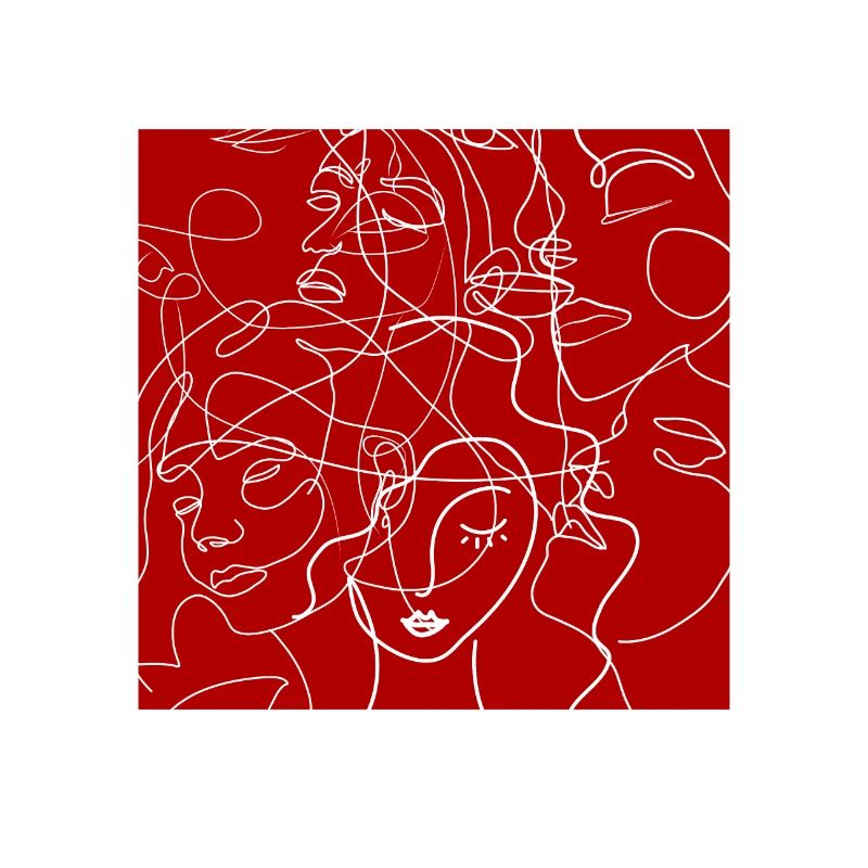 Face line red