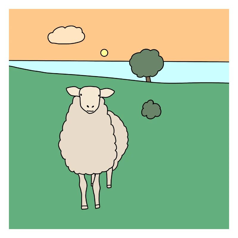 Moutons dans un pré