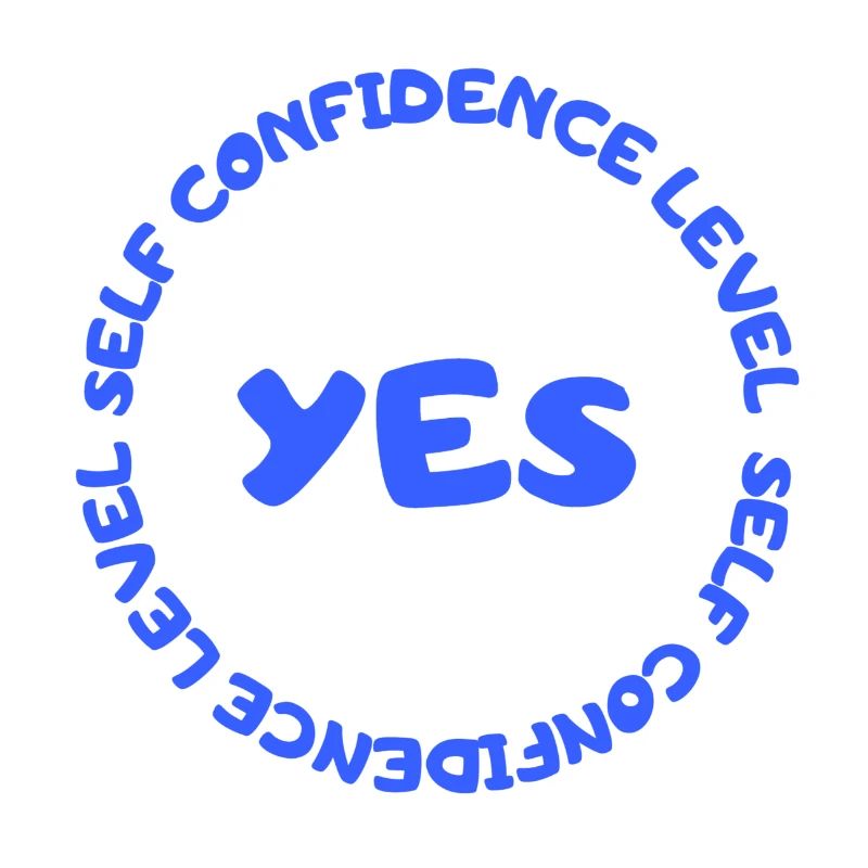 Self confidence level YES blau
