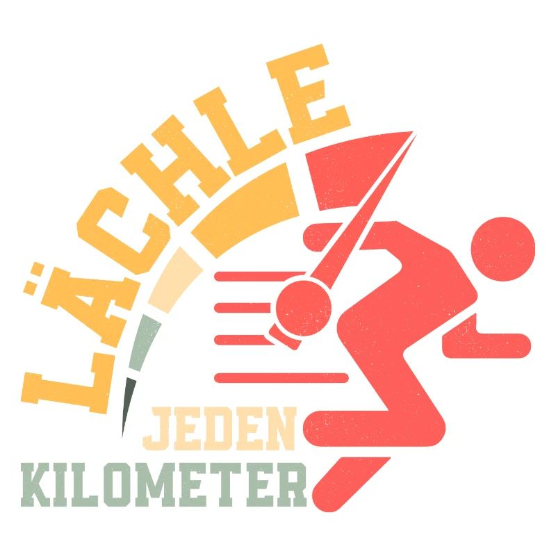 Lächle jeden Kilometer Joggen Laufen