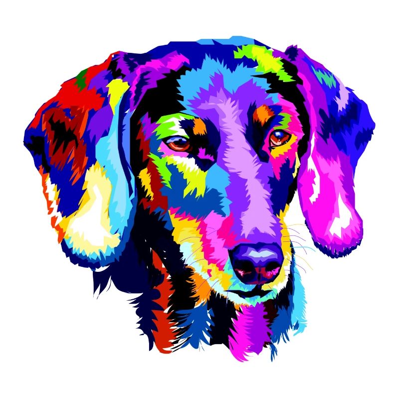 Stylized dachshund