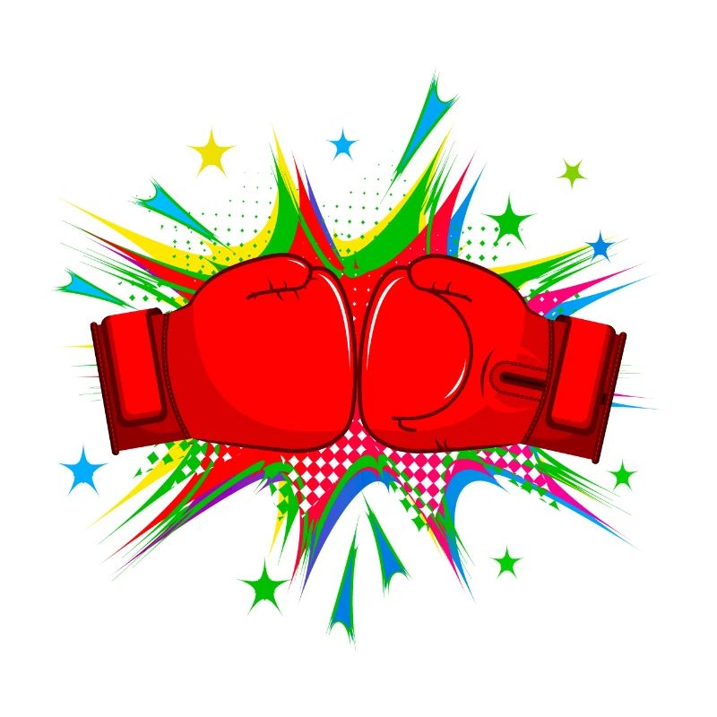 Boxe Boxer Gants de boxe Boxe Match Sports Pop Art