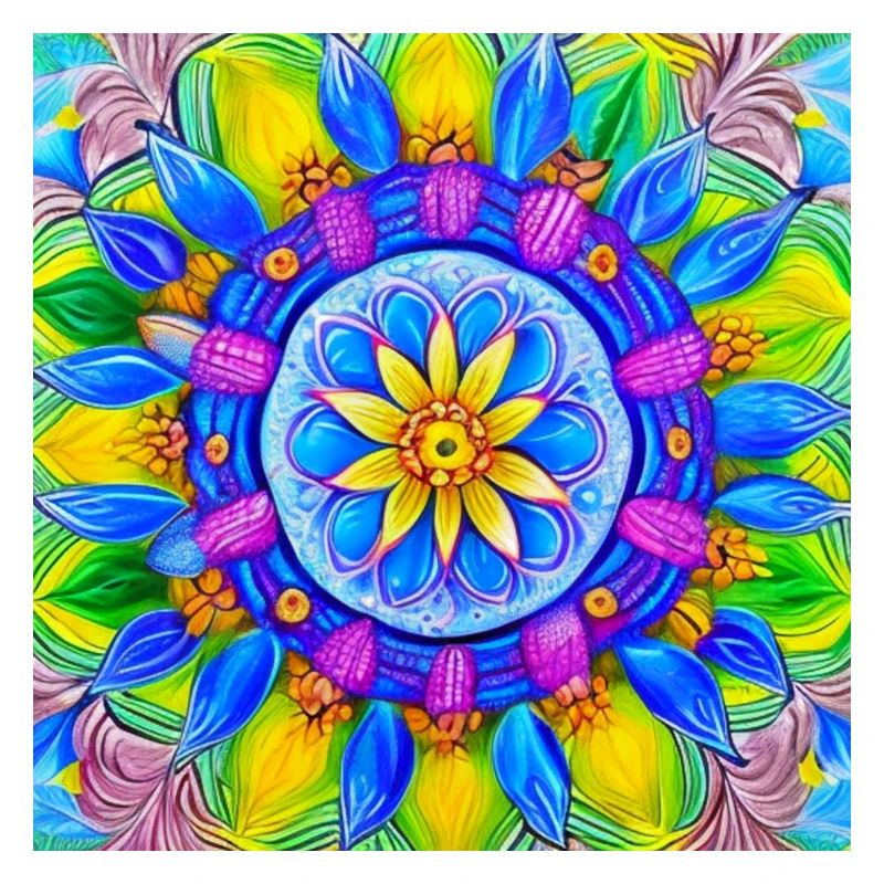 Botanical Mandala Ölgemälde