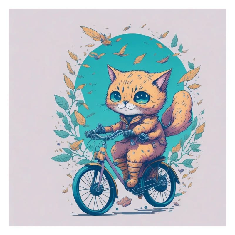 Chat à vélo