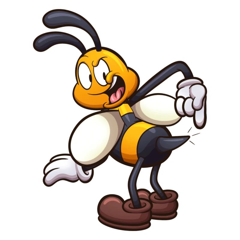 Cartoon Bee With Sting