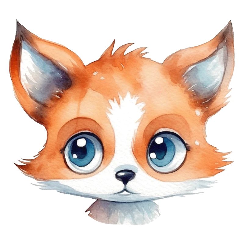 Fox Head Dessin Aquarelle