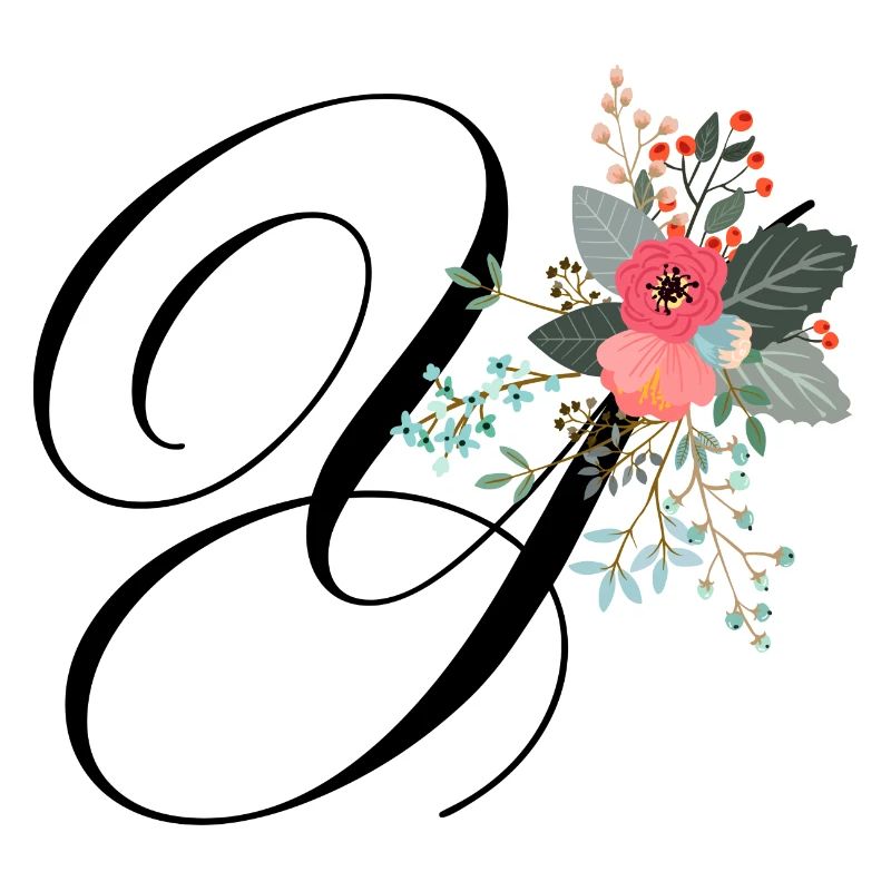 Lettre y fleuris