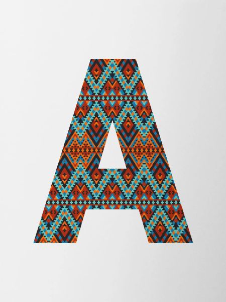 Buchstabe A- Boho-Design