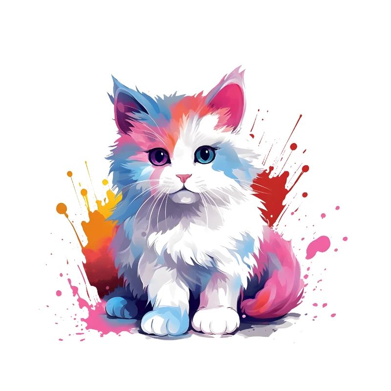 Splash Cat Kitty Design Geschenkidee