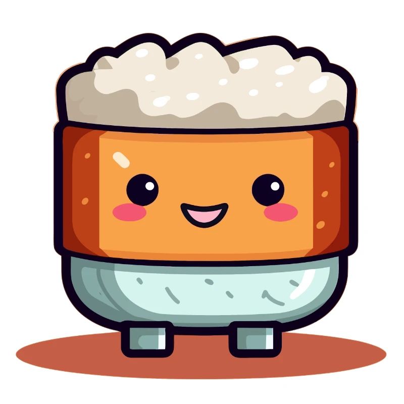 Mascotte de sushi mignonne