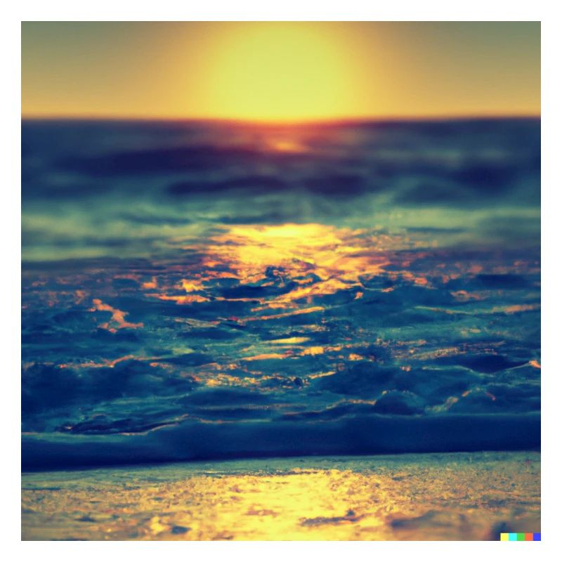 retro see sunset
