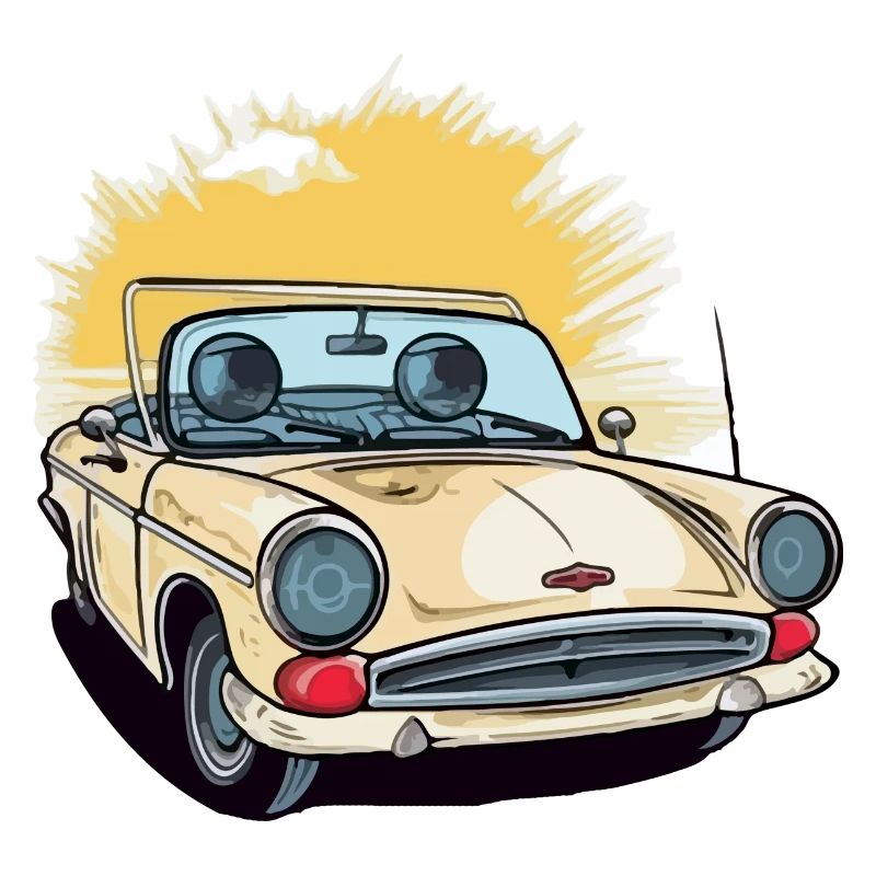 Cabriolet jaune français