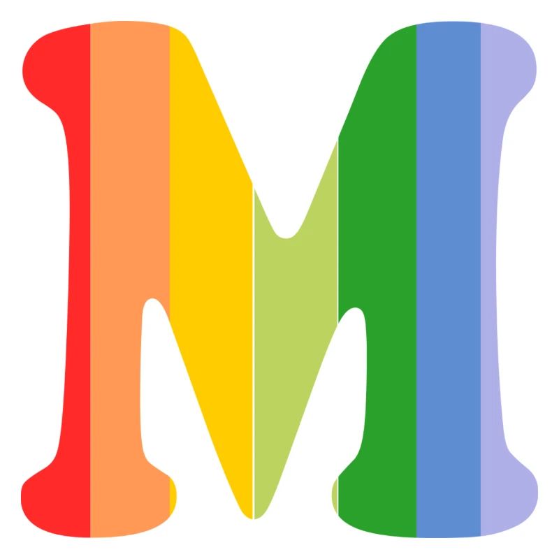 Buchstabe M Regenbogen