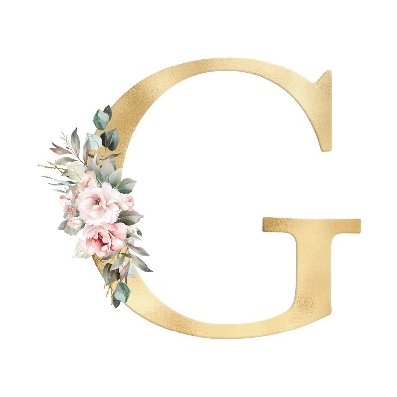 G Customizable Monogram Floral