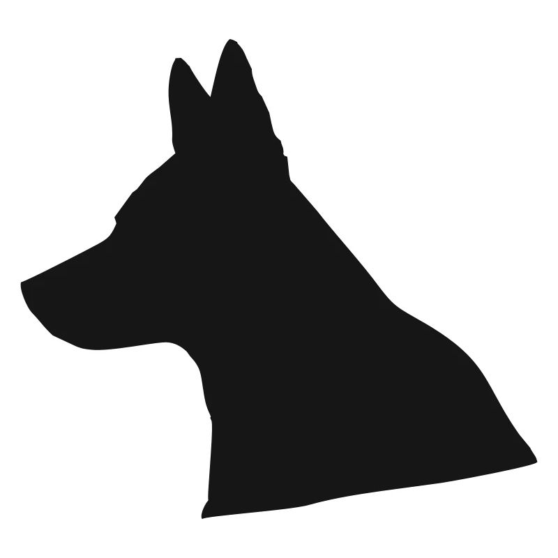 Schäferhund / Wolf Kopf Silhouette