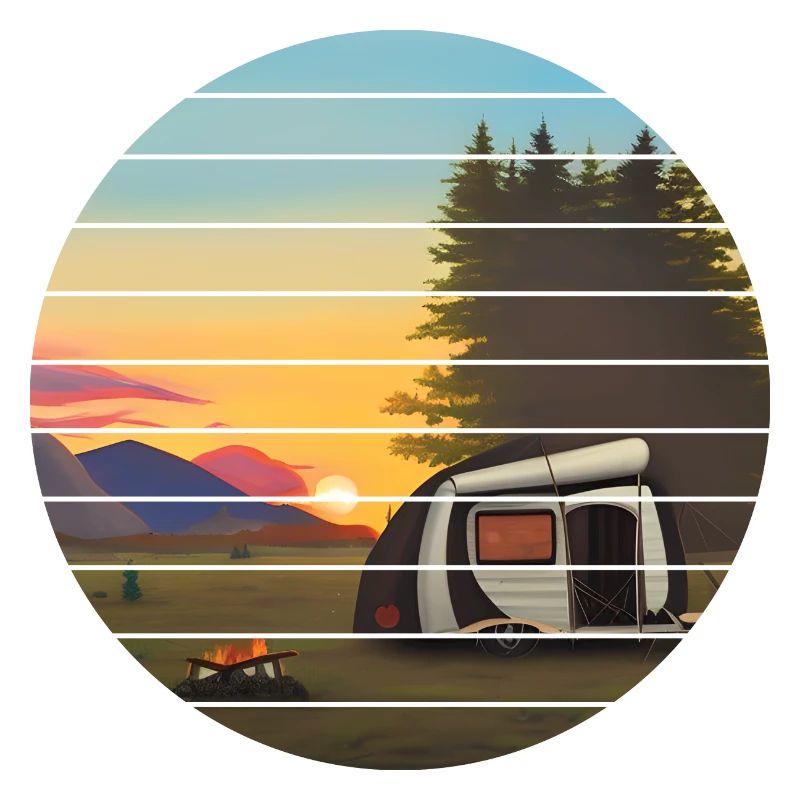 Wohnwagen Camping Wohnmobil Geschenk Camp Zelten