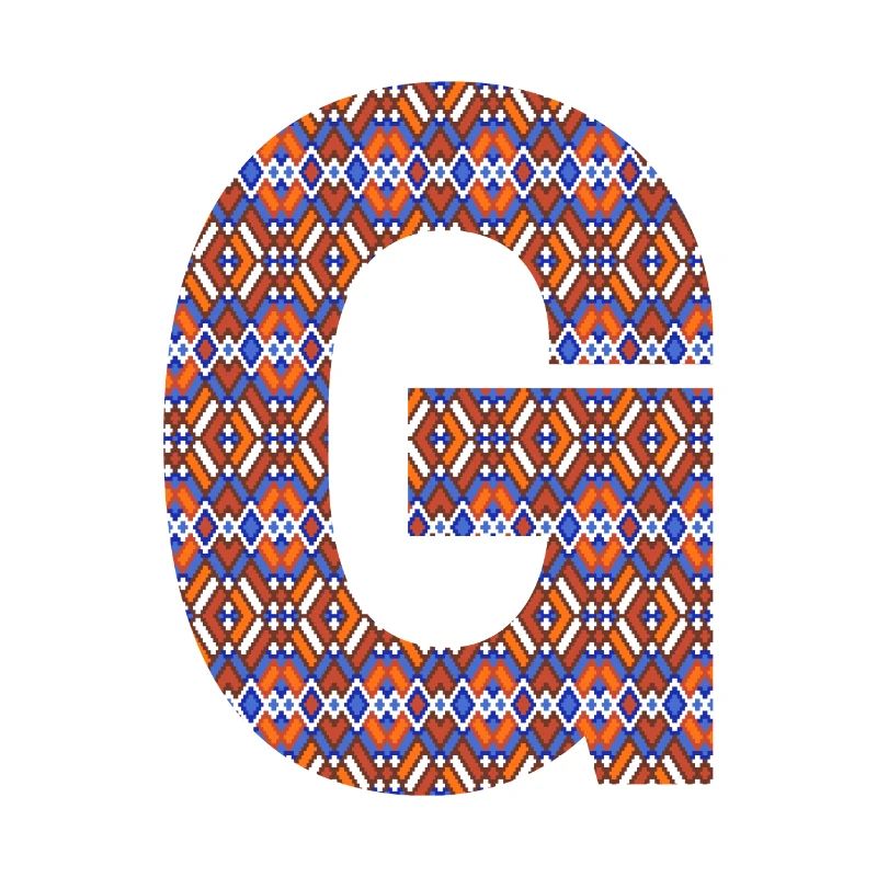 Monogramm Buchstabe G - geometrisches Muster