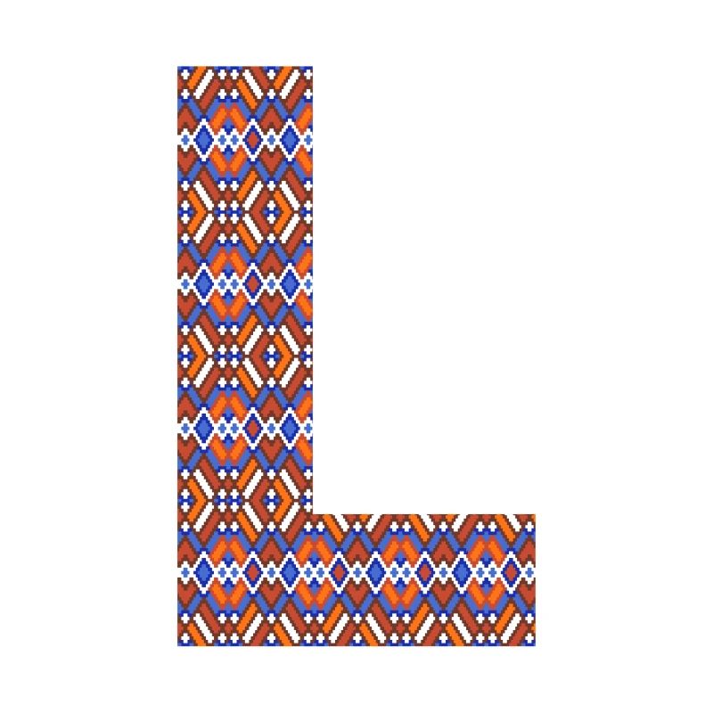 Monogramm Buchstabe L - geometrisches Muster