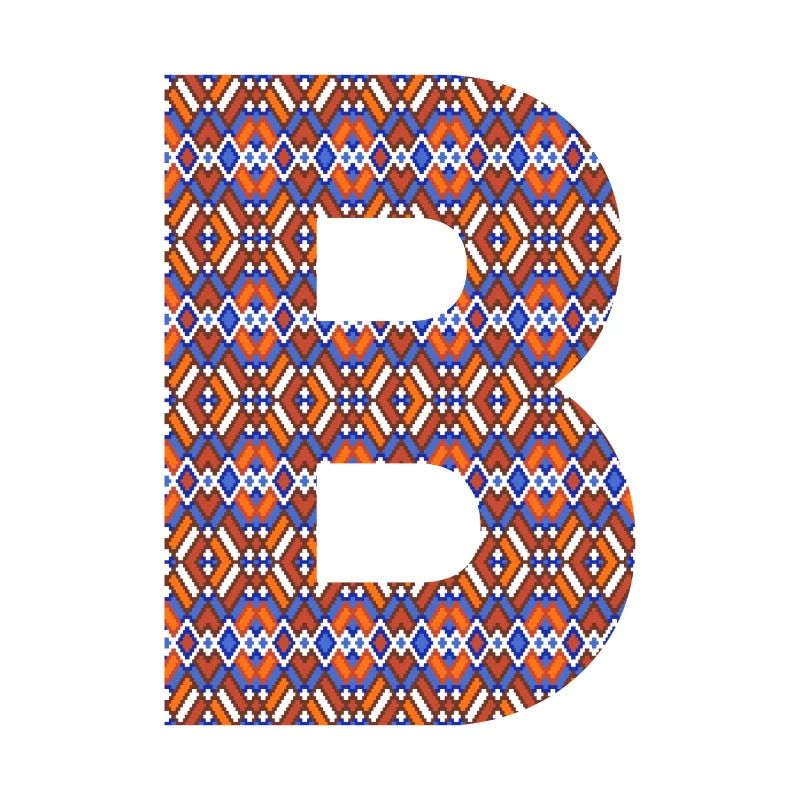 Monogramm Buchstabe B - geometrisches Muster
