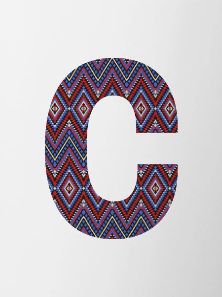 Monogram Letter C- geometric pattern
