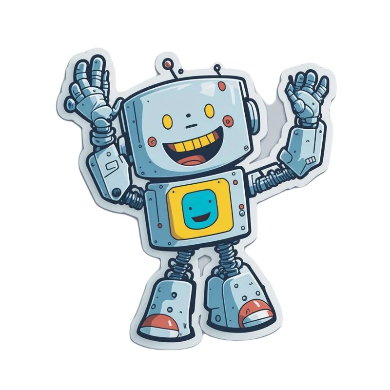 Robot Roboter Comic Cartoon Style