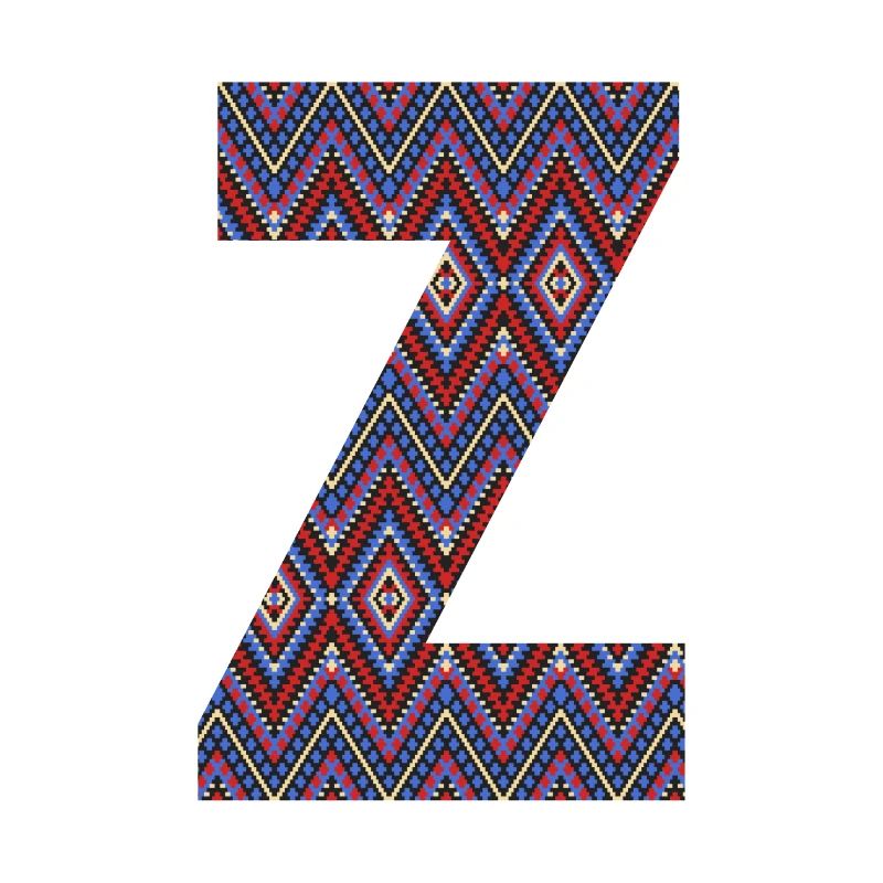 Monogramm Buchstabe Z - geometrisches Muster