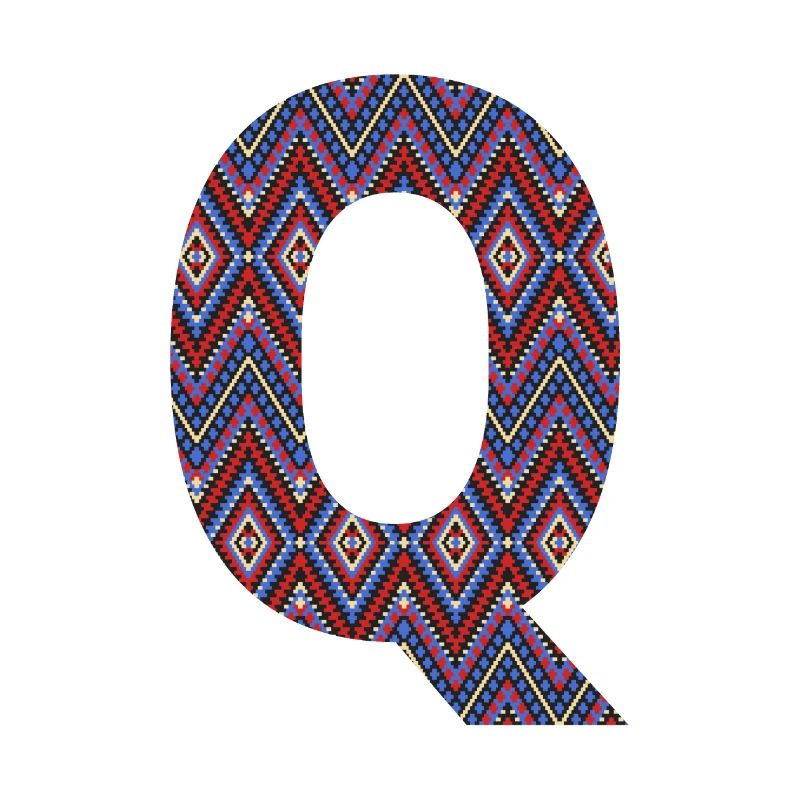 Monogram Letter Q- geometric pattern