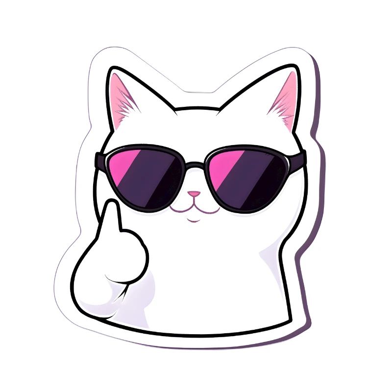 Rockende Katze mit Sonnenbrille 2