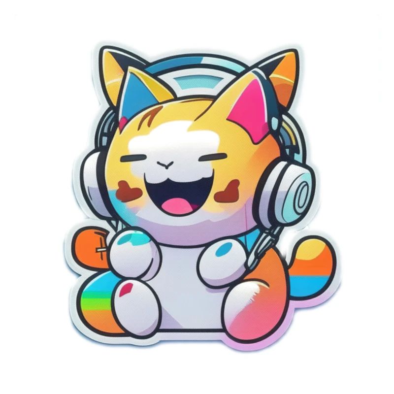 Chat arc-en-ciel
