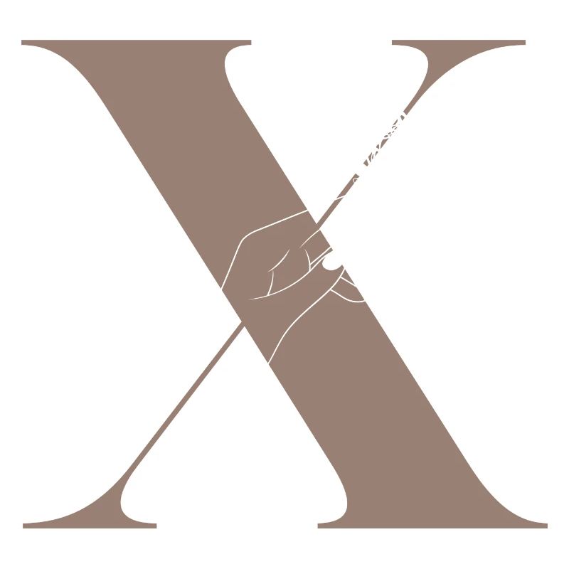Letter x Magic butterfly