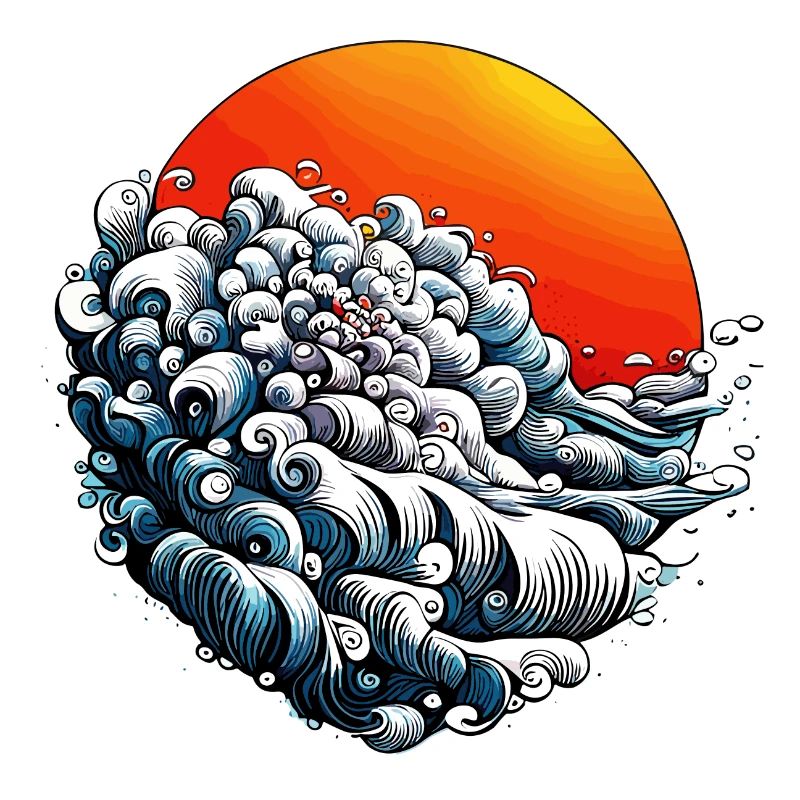 Big Wave After Sunset