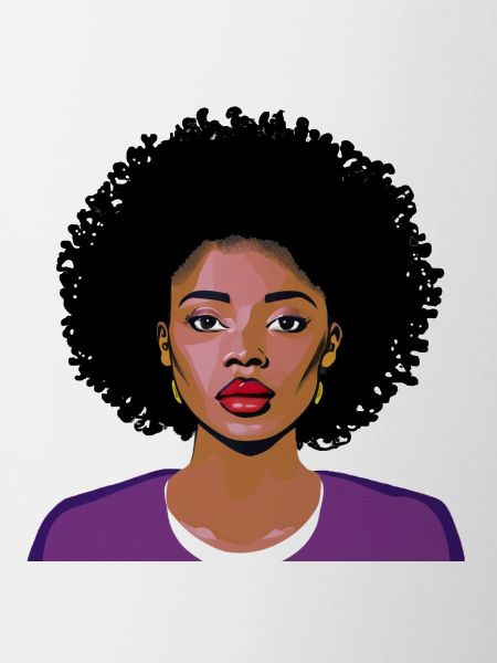 Femme avec afro