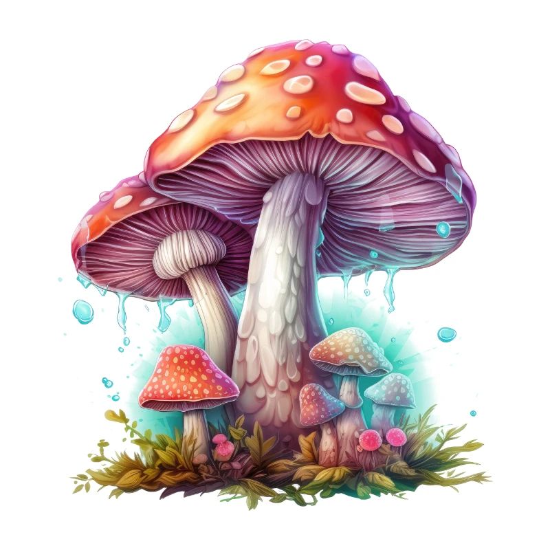 Champignon de fées Champignons de conte de fées Monde de conte de fées champignon