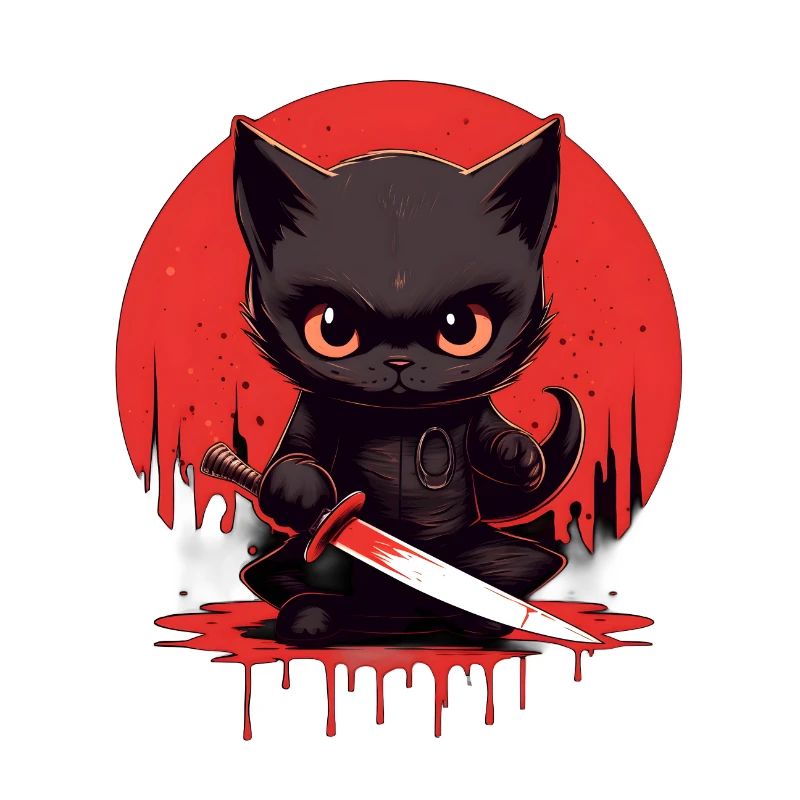 Blutrünstige Schwarze Katze