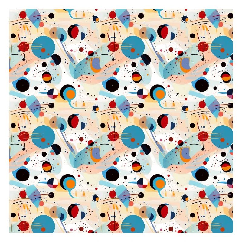 Abstract Seamless Pattern Shapes Lines Modern Art