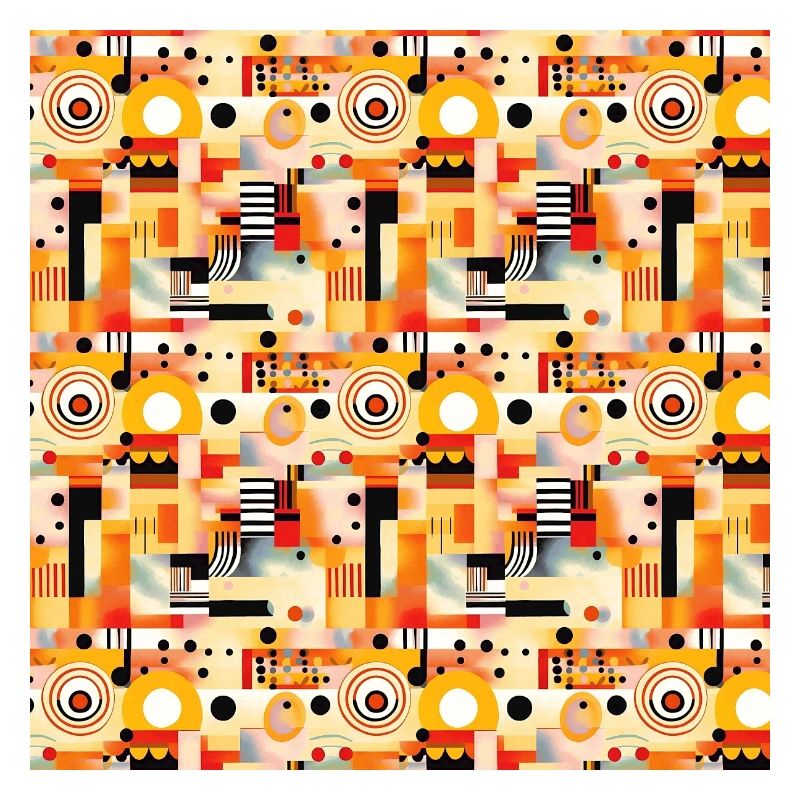 Abstract Seamless Pattern Shapes Lines Modern Art