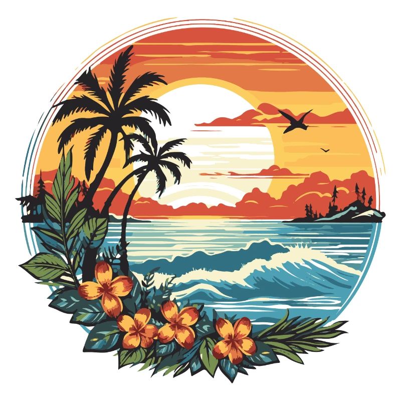 Comes Sun Beach 2023 Tropical Hello Summer