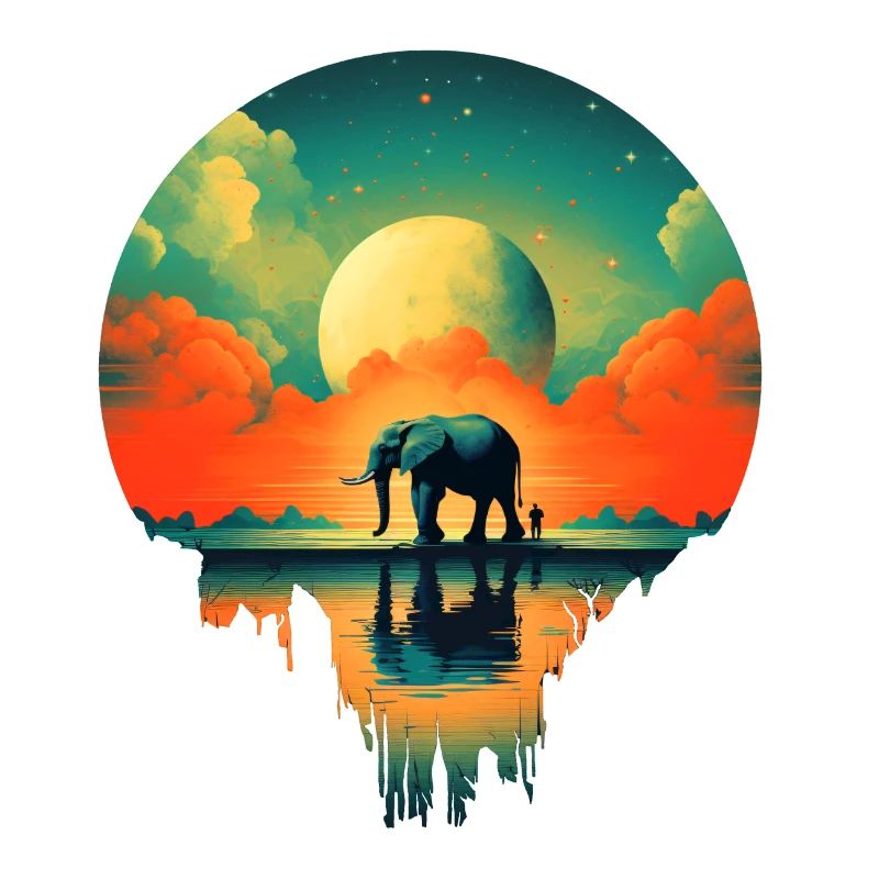Elefant zieht umher