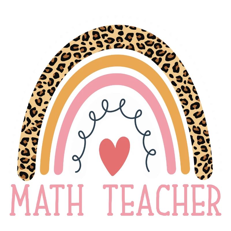 Professeur de mathématiques léopard arc-en-ciel