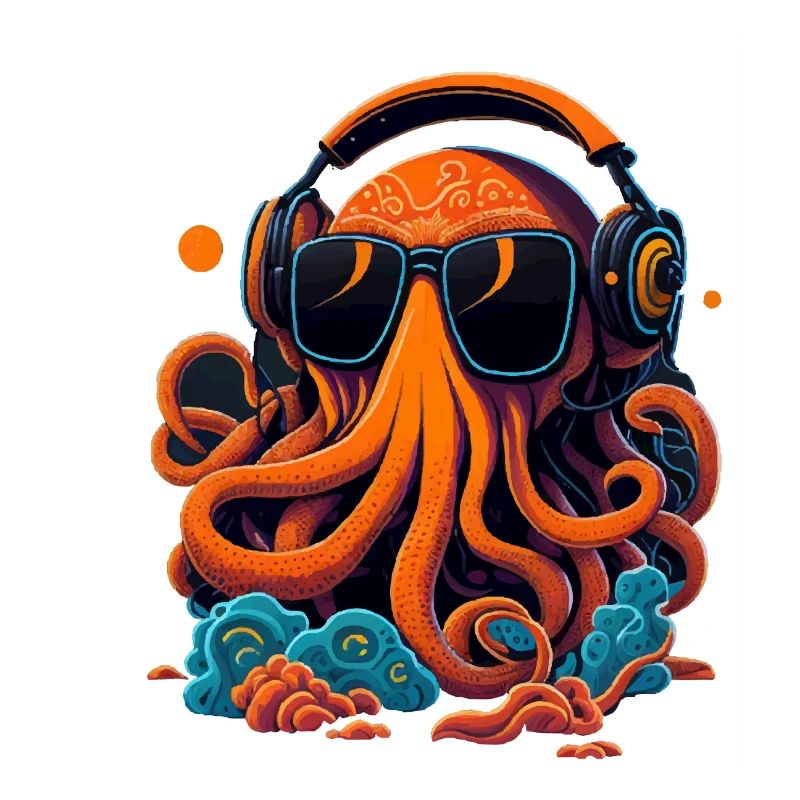 Oktopus mit Sonnenbrille