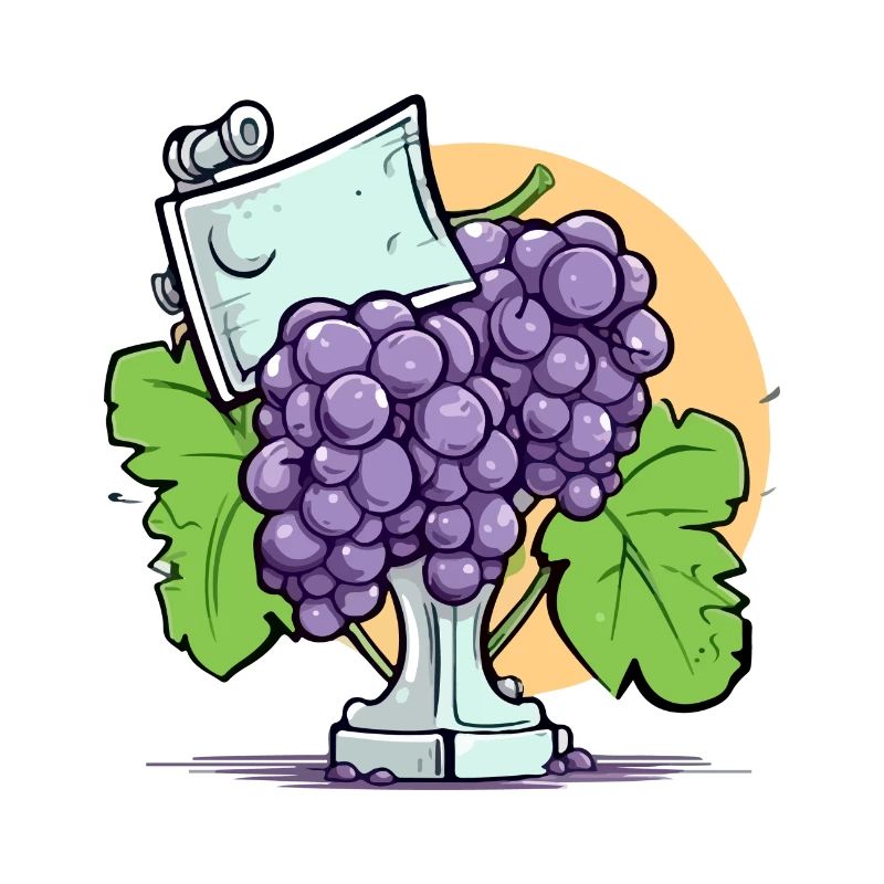 Trophée et grappe de raisin