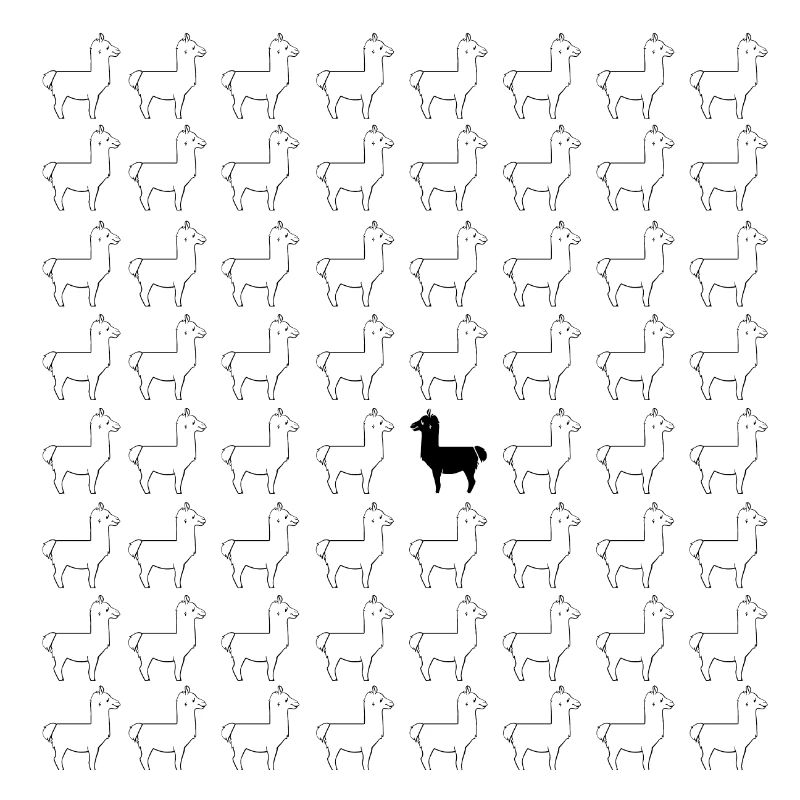 BE DIFFERENT Black Llama Black Rebel
