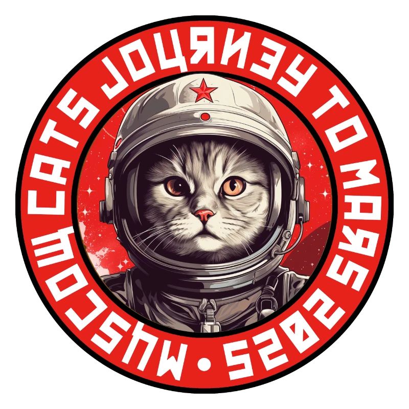 Astronaut Cat Logo - Soviet