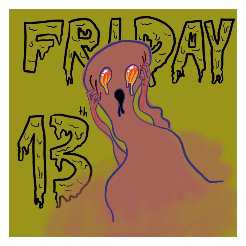 Scared ghost on Friday 13th