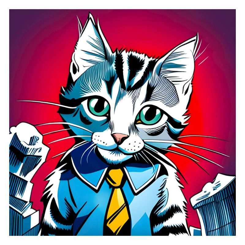 Cute Formal Dressed Cat