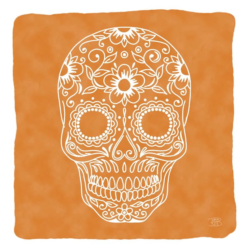 "Schädel", Boho Line Art Design, Serie „Halloween“