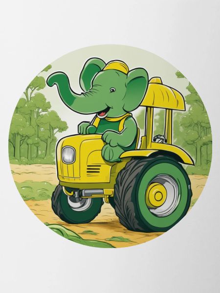 Elefant auf Traktor