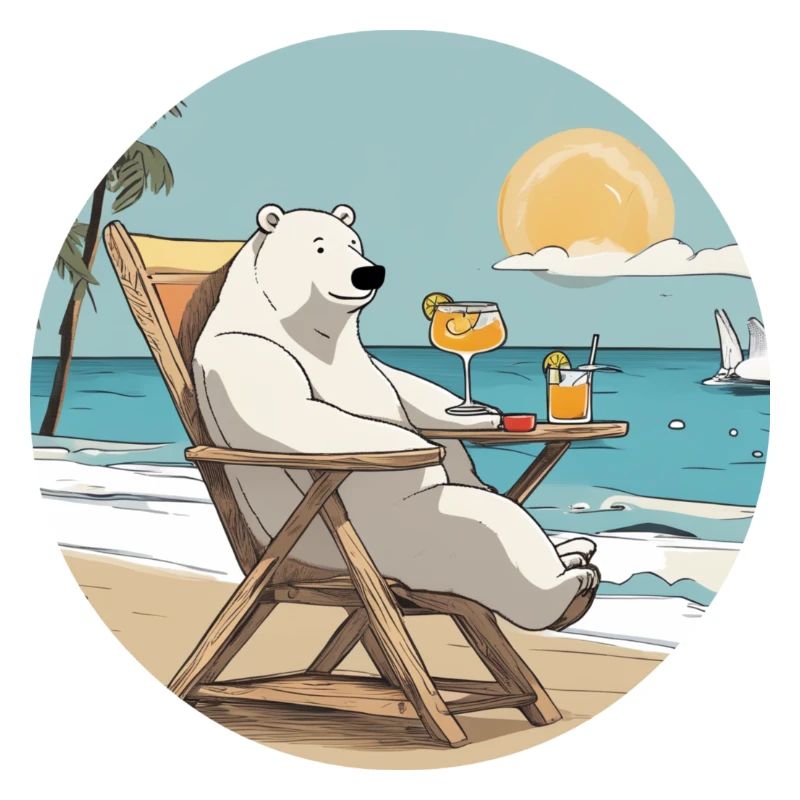 Eisbär im Urlaub
