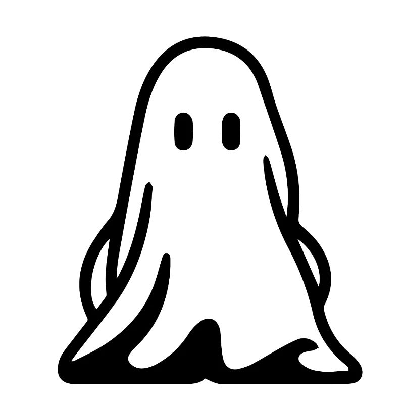 Spooky Cute Kawaii Ghost Design