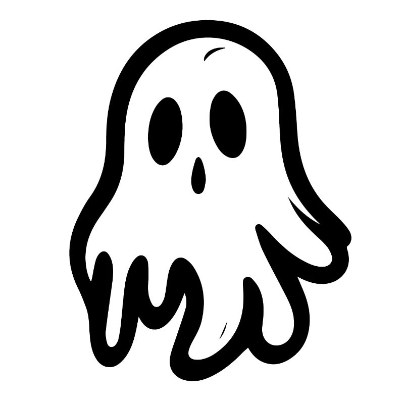 Spooky Cute Kawaii Ghost Design